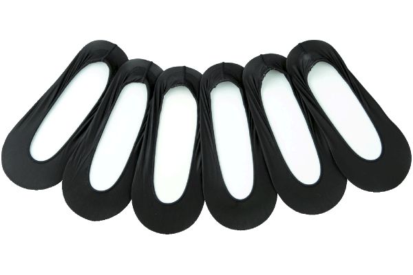 【ネット限定】脱げにくいカバー（ヌーディタイプ）　（3足組 23〜25cm）　ブラック