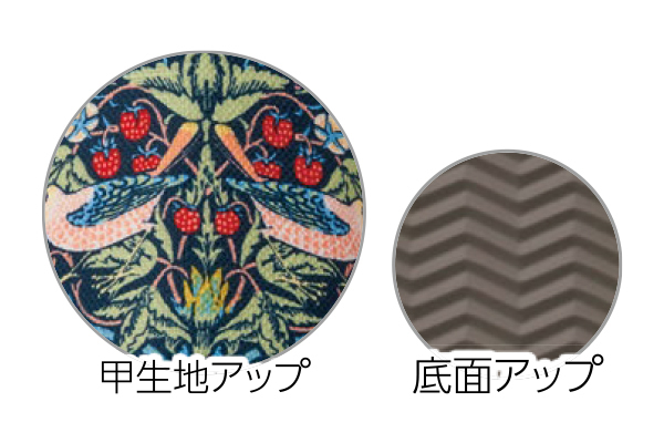 ドライフィットスリッパ　モリスいちご泥棒