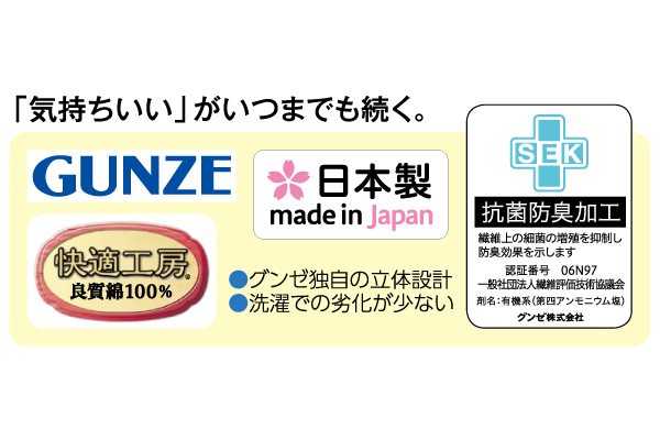 快適工房　Ｖ型３分袖スリーマー