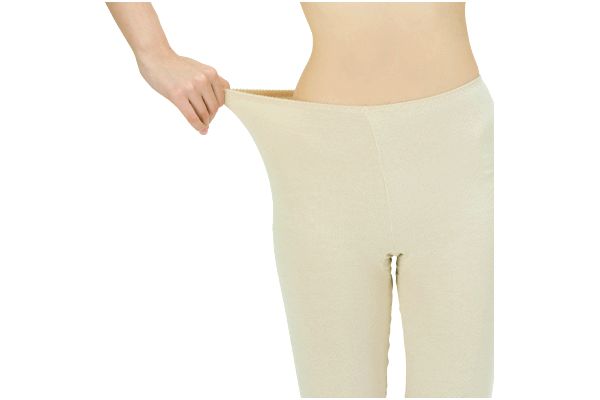 【ネット限定】綿１００％やわらかガーゼ編５分丈パンツ　　Ｌ　ベージュ