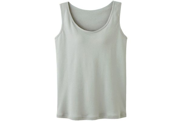 綿１００％スムース編ブラタンクトップ