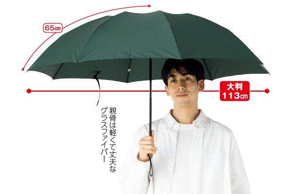 開くと大きいミニ傘　６５ｃｍ