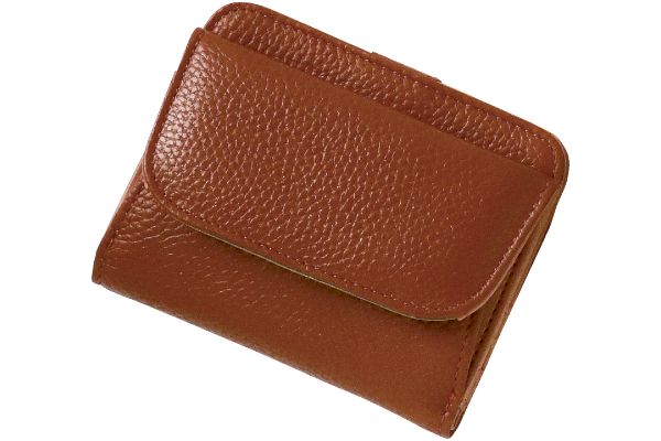 牛革スマート２つ折れ財布