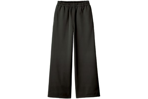 すらっと脚長見えのワイドパンツ Mブラック