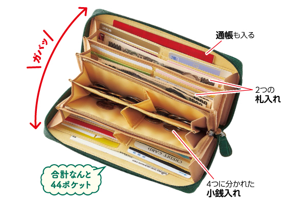 36カードたっぷり仕分け財布