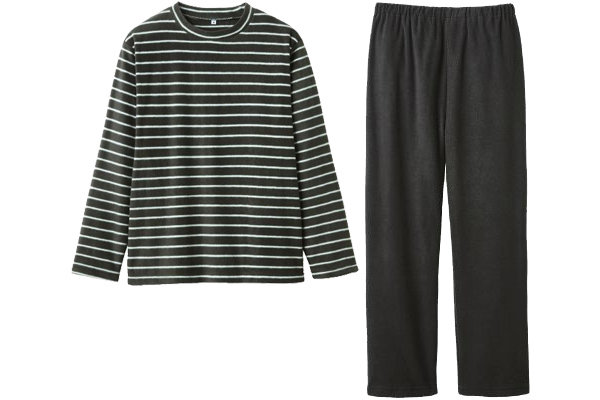 ふわふわフリースのおうちパジャマメンズ Ｍグレー