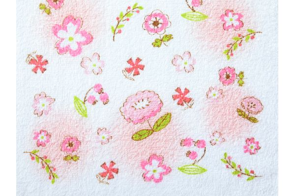 [泉州産]ルミナスフラワーフェイスタオル