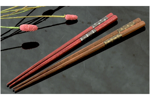 [若狭塗]食洗機対応八角箸　麻の葉