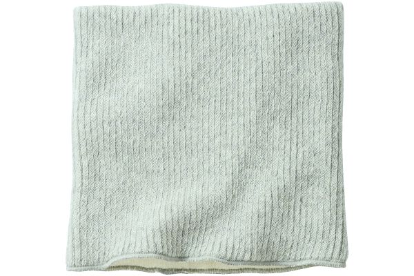 内側シルク二重編ネックウォーマー （1枚）グレー