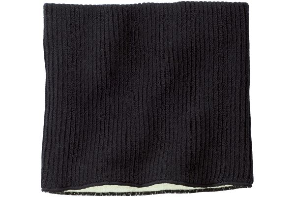 内側シルク二重編ネックウォーマー （1枚）ブラック