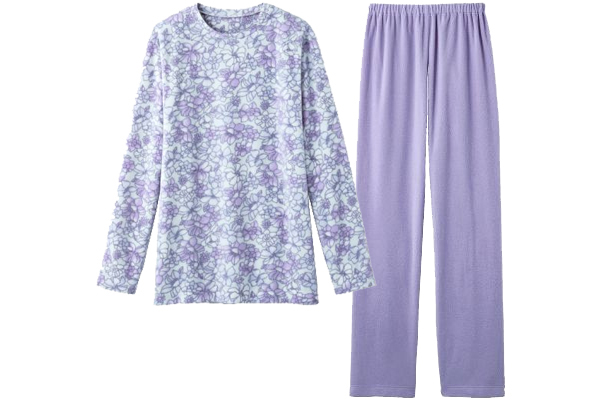 ふわふわフリースのおうちパジャマ Ｍラベンダー