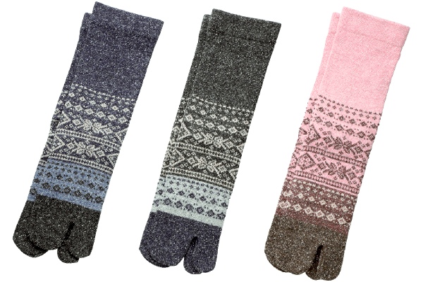 ［つま先・かかとあったか］ネップゆったり丈長タビソックス