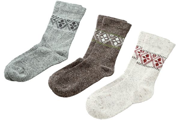 [つま先・かかとあったか]ネップゆったり丈長ソックス