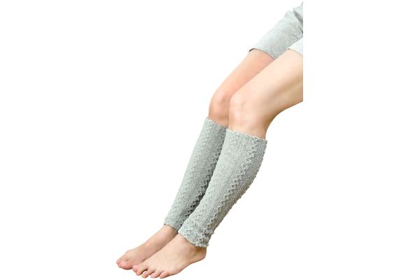 内側シルク二重編レッグウォーマー