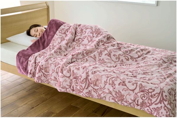 掛けカバーにもなるあったか多層毛布（クラシック柄）