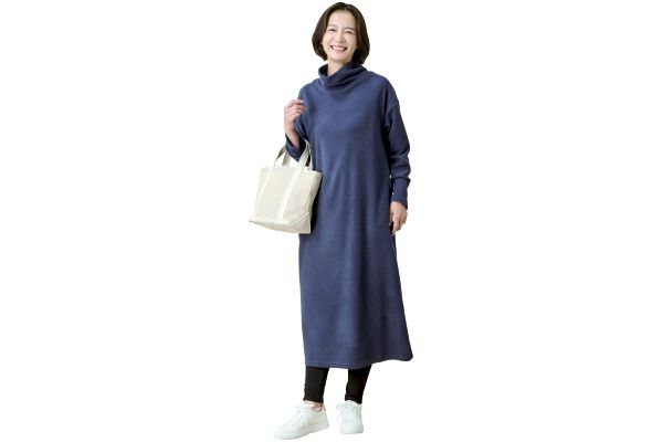 ぬくぬくフリースロングワンピース