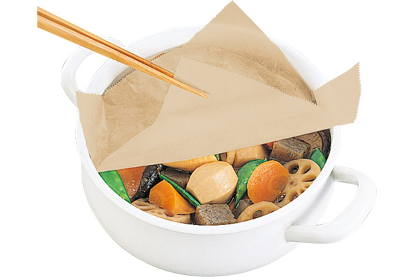 茶色い紙のクッキングシート