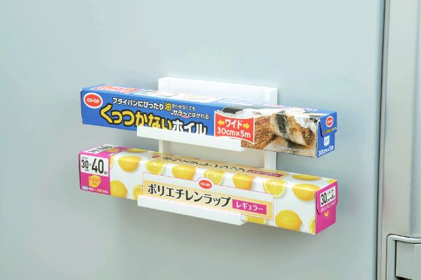 【ネット限定】［モチーフ］ラップホルダー2段　　ホワイト