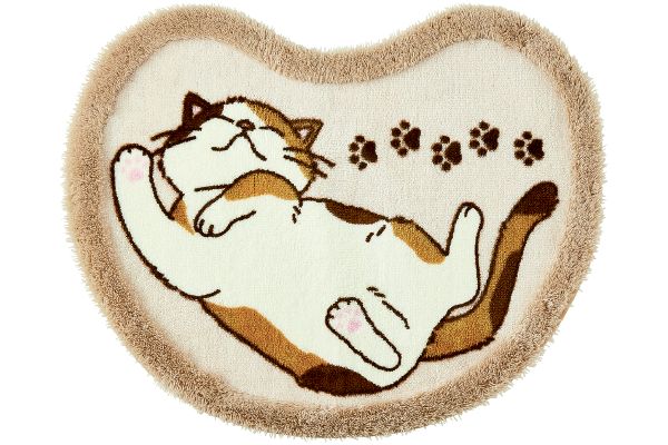 トイレマット　ごろりんニャンコ