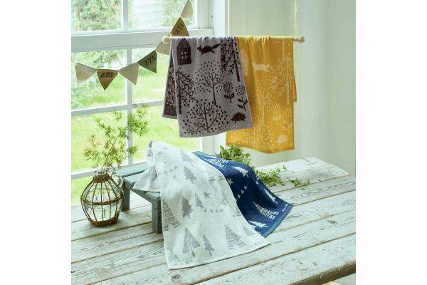 北欧調ジャガードフェイスタオル