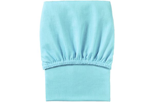 無地カラーボックスシーツ　シングル 100×200×25ｃｍブルー