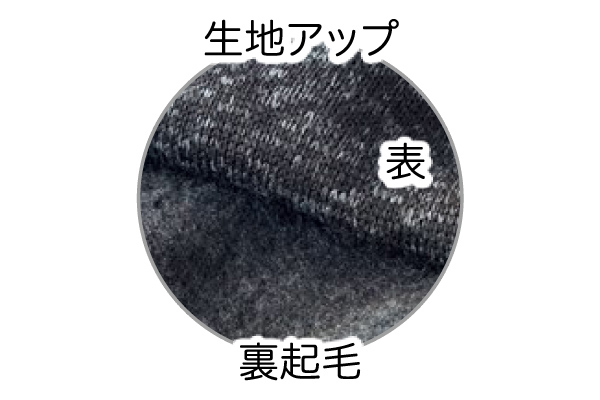 メンズ裏暖起毛ハーフジップ