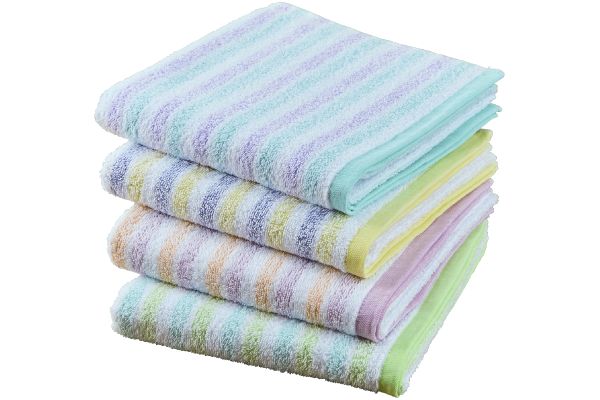 徳用パステルボーダーミニバスタオル