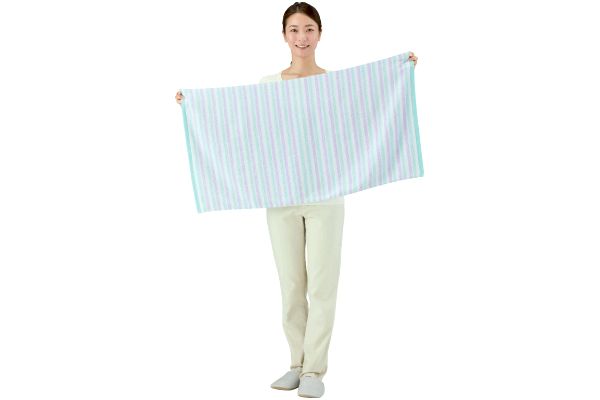 徳用パステルボーダーミニバスタオル