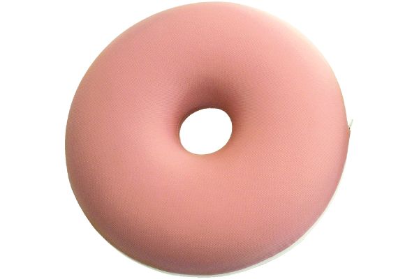 もちっと低反発円座クッション コーラルピンク