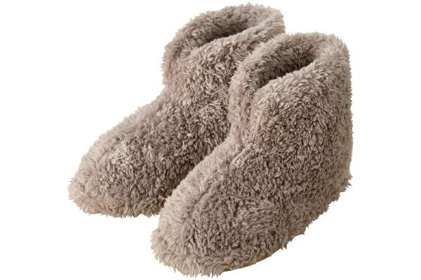 洗えるぽかぽかルームブーツ グレージュ