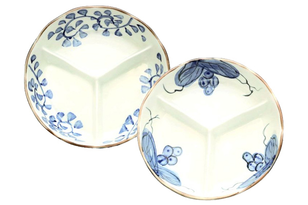 盛り付け上手な三つ仕切りパック鉢