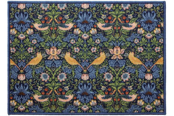 洗える玄関マット　モリスいちご泥棒