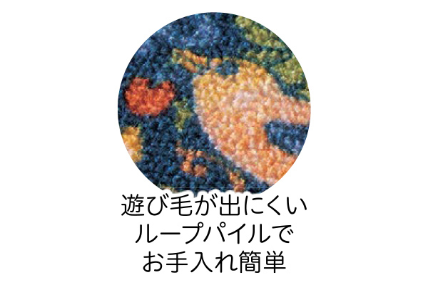 洗える玄関マット　モリスいちご泥棒