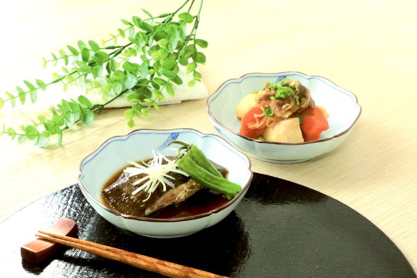 ［波佐見焼］染錦からし多用深皿