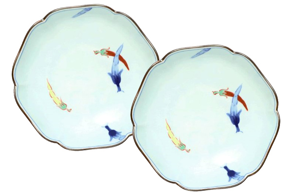 ［波佐見焼］染錦からし多用深皿