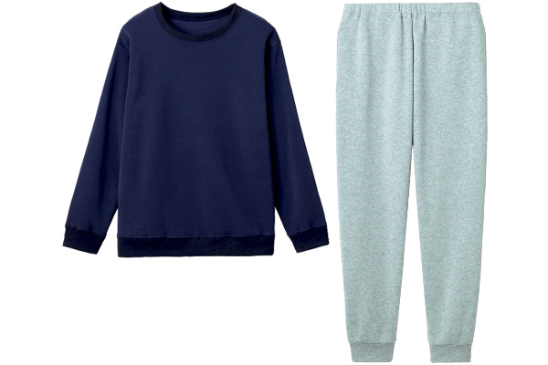 あったか裏起毛のリラックスルームウェア　メンズ Ｍネイビー