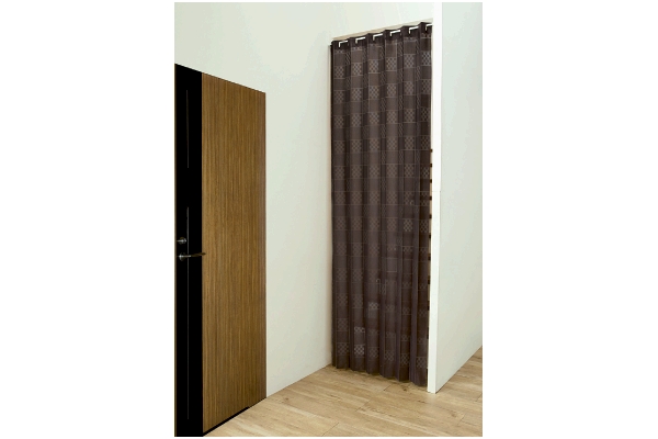 フリーカットアコーディオンロング間仕切り １００×２５０ｃｍ　ブラウン
