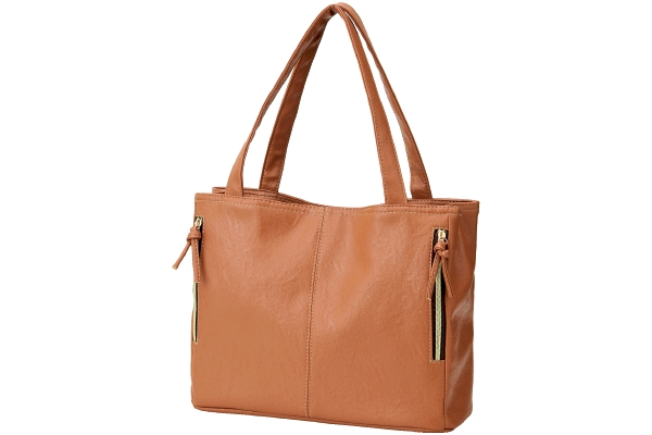 すっきり整頓お出かけトートバッグ キャメル