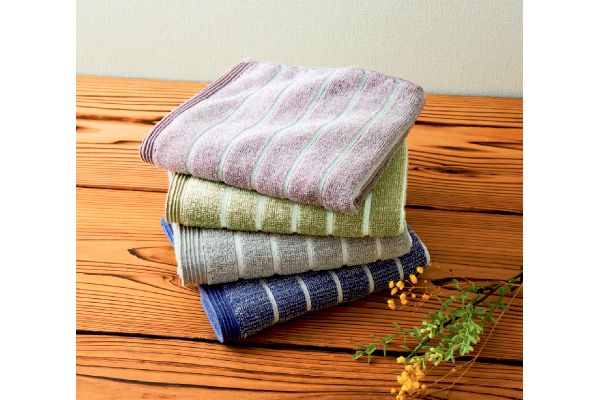 やわらかステップボーダーフェイスタオル