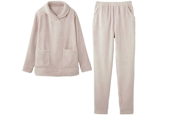 ふわふわ毛布の温もりパジャマ Ｍ〜Ｌモーブピンク