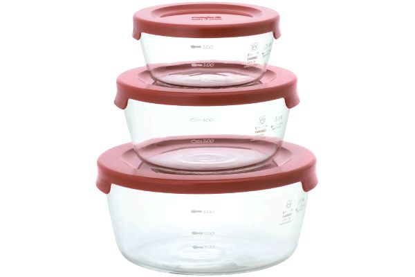 [ハリオ]耐熱ガラス製保存容器丸