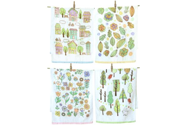 泉州産プリントタオル　北欧調ナウラ