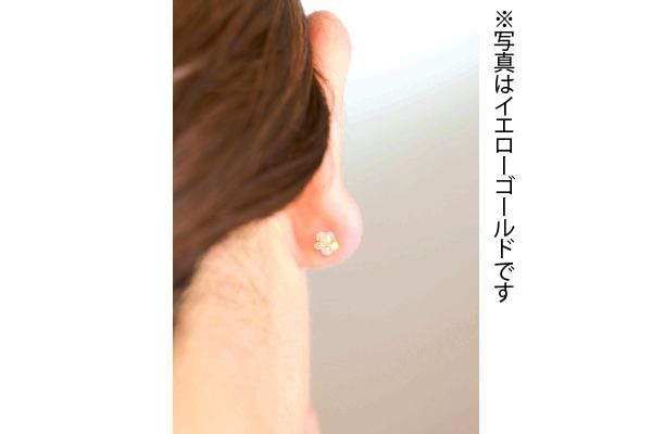 １０金星型ピアスダブルキャッチ