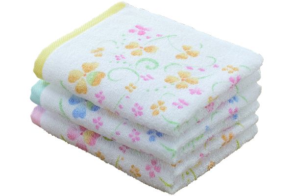 泉州産フラワーメモリーフェイスタオル