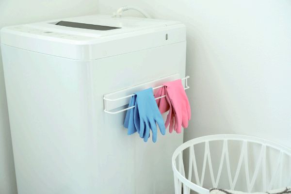 洗濯機につく　バスタオル・バスマット掛け