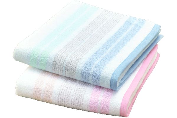 泉州産アイリスボーダーバスタオル