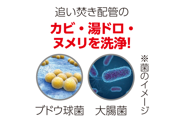 お風呂追い焚き配管の雑菌洗浄剤