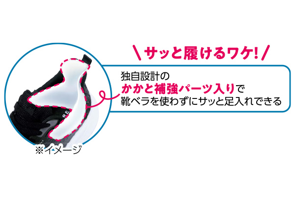 軽くて歩きやすいサッとインウォーキングシューズ