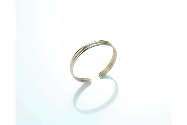 プラチナ＆１０金コンビフリーサイズリング