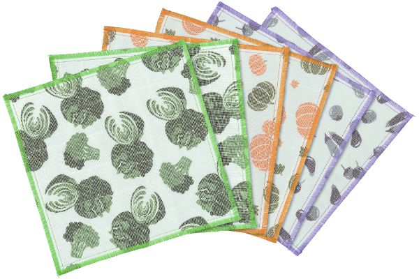 コットンテーブルふきん野菜柄